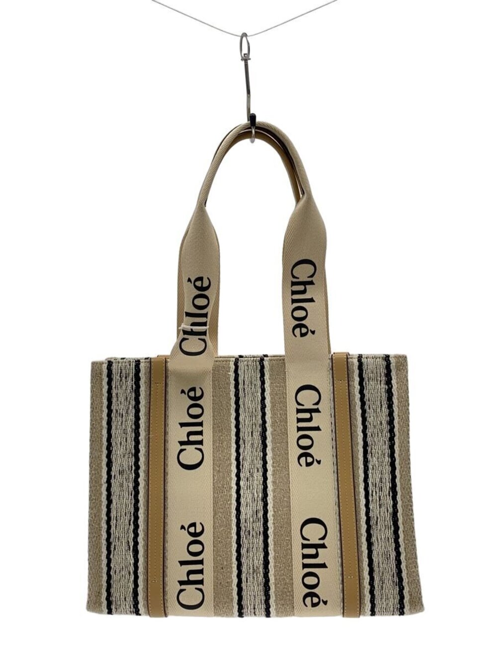Chloe Woody Tote Bag Leather Brown